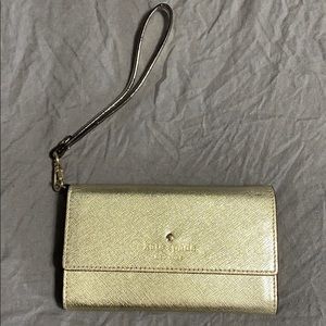 kate spade gold wallet clutch
